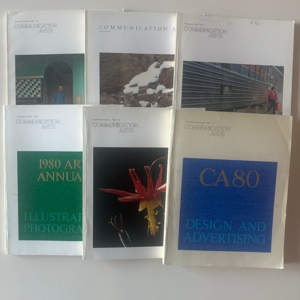 Communication Arts 1980 6 Issues Graphic Design Magazine Vintage